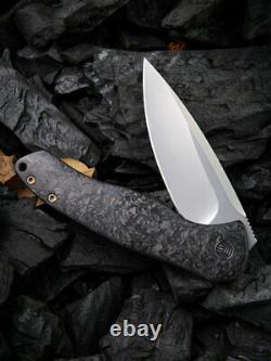 Knife Kitefin Couteau Pliant 3,25 Cpm S35vn Lame D'acier Fibre De Carbone/titanium