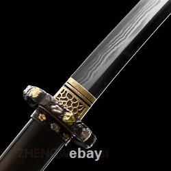 Laiton Fait Main Saya Samurai Épée Saber Sharp Plié Lame D'acier Katana Tachi
