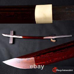 Lame nue rouge en acier replié de 26 pouces pour remplacement de katana japonais samouraï aiguisé