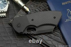 Lames Berg Slim Couteau Pliant Black DLC Titanium & Carbon Fibre M390 Lame