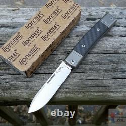 Lionsteel Bestman Bm2 Cf Couteau Pliant 2,88 M390 Fibre De Carbone À Lame D’acier