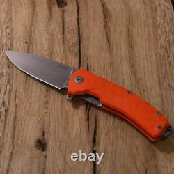 Lionsteel Kur G10 Orange Polding Knife Camp Hunting Collector Edc Cod Kur Ou
