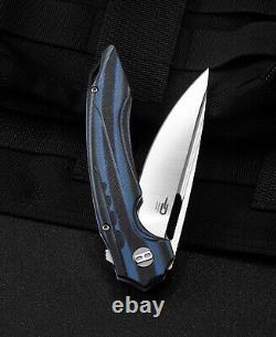Meilleur couteau pliant Ornetta de Bestech Knives, lame en acier N690, fibre de carbone / G10