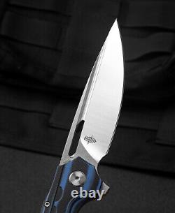 Meilleur couteau pliant Ornetta de Bestech Knives, lame en acier N690, fibre de carbone / G10