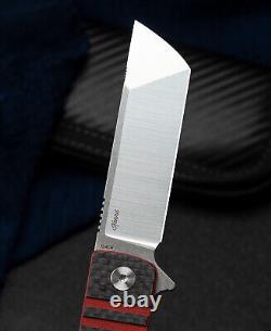 Meilleur couteau pliant à lame Titan Liner de Bestech Knives 2.95 en acier 154CM avec manche en G10/fibre de carbone