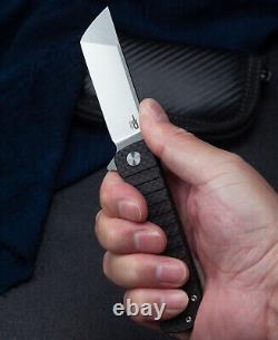 Meilleur couteau pliant à verrouillage linerlock Bestech Knives Titan avec lame en acier 154CM et fibre de carbone.