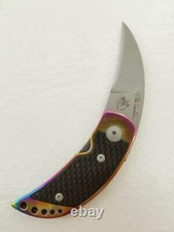 Mike Franklin 10706 Hawg Rainbow Titanium & Carbon Fibre Pliant Knife Karambit