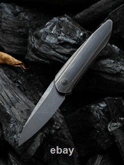 Nous Couteau Void Opus Couteau Pliant 2.88 Lame D'acier 20cv Titanium / Fibre De Carbone