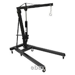 Palonnier de levage moteur pliable de 2 tonnes, élévateur Cherry Picker, grue d'atelier noire durable