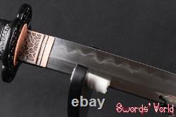 Plié 1095 Acier Au Carbone Japonais Samurai Katana Sword Clay Tempered Sharp Blade