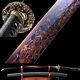 Purple Damascus Folded Steel Samurai Japonais Sword Dragon Katana Sharp Blade