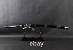 Sabre Japonais Samurai Katana Pliable 15 Fois Acier au Carbone Ito en Cuir Véritable