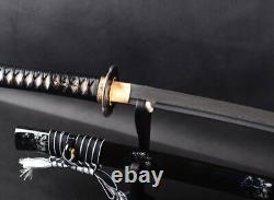 Sabre Japonais Samurai Katana Pliable 15 Fois Acier au Carbone Ito en Cuir Véritable