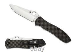 Spyderco Bradley Dossier 2 Liner Lock Knife Black Carbon Fibre M4 Steel C134cfp2