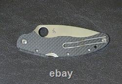 Spyderco Caly 3.5 Couteau Pliant Fibre De Carbone Zdp-189 Lame C144cfpe Nouveau