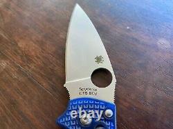 Spyderco Manix 2 Couteau Pliant Bleu Translucide, Excellent État
