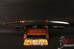 Sword Dragon Japonais Samurai Katana Clay Trempé Acier Plié Sharp Durci
