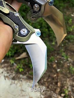 Tactical Karambit Knife Claw S35vn Blade Folding Knives Titanium Carbon Fiber