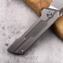 Tanto Knife Pocket Hunting Survival Military D2 Steel Titanium Poignée S