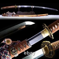 Top Clay Tempered Polded Steel Japonais Katana Sword Tachi Sharp Blade Full Tang