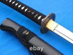 Une Paire Samurai Sword Katana Main Pliée Carbon Steel Lame Tranchante Combat #2449
