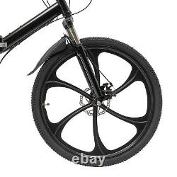 Vélo de montagne pliant 26 pouces en acier au carbone à suspension intégrale VTT avec freins à disque