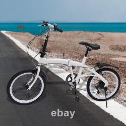 Vélo pliable pour adulte en acier au carbone à 7 vitesses de 20 pouces, léger et neuf