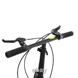 Vélo pliant en acier au carbone de 20 pouces, capacité de 150 kg, noir