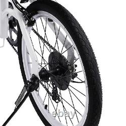 Vélo pliant pour adulte en acier au carbone de 20 pouces avec système de vitesses à 7 rapports et freins en V doubles.