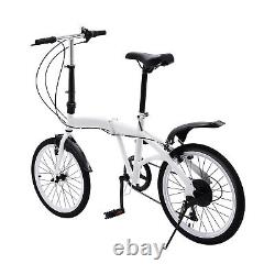 Vélos pliants pour adultes, Vélo pliant pour adultes 20 7 vitesses blanc, vélo bicyclette