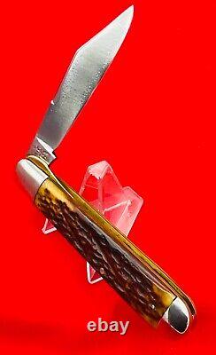 Vieux Couteau De Poche Cattaraugus 12099-l Pliant Hunter'deer Slayer 1906-1963
