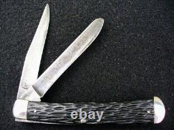 Vintage 1950-'70 Kabar USA Old Trapper Pocket Couteau De Poche Pliant Rare Rough Black