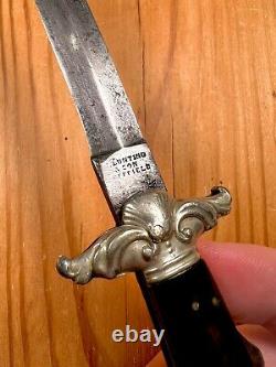 Vintage Antique R. Bunting & Son 1800 Era Polding Dirk Sheffield Couteau De Poche