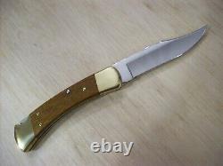 Vintage Buck Knife 110 Huntre D'exploitation / Nos 1988 Mint Avec Blade Polisée Mirreur