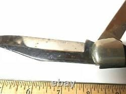 Vintage Case XX Testé 6265 6ab Pliant Hunter 2 Blade Bone Poignée Pliant Couteau
