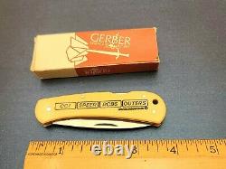 Vintage Gerber USA Classic L. S. T. Micarta 6006 Lockback Pliant Couteau De Poche Lst