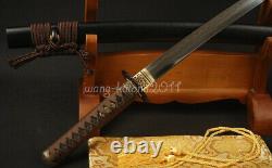 Wakizashi Clay Tempered Polded T10 Steel Handmade Japanese Sharp Practice Sword