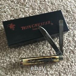 Winchester Physicians (2 Blade) Couteau Pliant #w18-25078 Stag (marque New In Box)